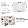 thumbnail image 2 of Yayeee 2 Pack Canvas Storage Basket with Handles for Shelves Fabric Bins Closet Organizer, Orange Butterflies, 2 of 8
