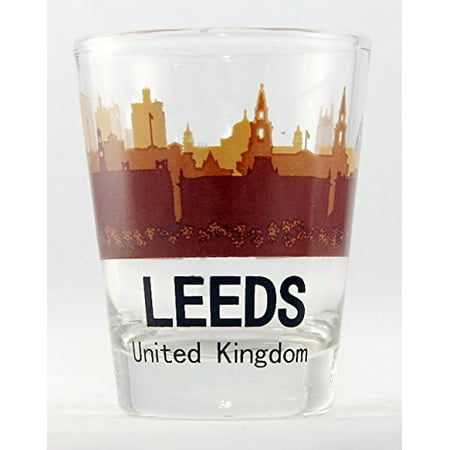 Leeds United Kingdom Sunset Skyline shot glass