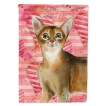 Carolines Treasures CK3042GF Abyssinian Cat Love Flag Garden Size Small multicolor