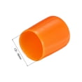 thumbnail image 3 of 20 piezas de tapas de goma 16 mm (5/8") ID cubierta de tubo redondo de vinilo PVC tapa de tornillo protector de rosca, naranja, 3 of 5