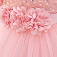 thumbnail image 5 of Zwiiyzr 6M-5T First Communion Dress Flower Girl Dress Elegant Lace Satin A-Line Bridesmaid Princess Dress for Wedding Party Pink, 5 of 9