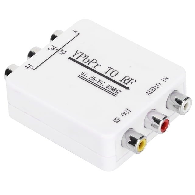 Adaptador de señal de audio Mini YPbPr a RF Convertidor de transmisión de un solo cable para transmisión de un solo cable a larga distancia