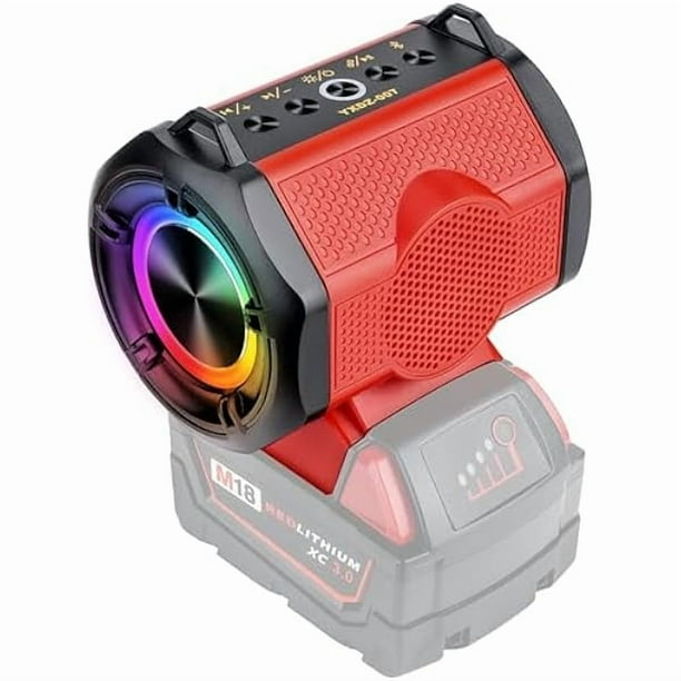 wonima11 Bluetooth Speaker for Milwaukee M18 18v Battery,30W Cordless Small Speaker for Jobsites, Home and Party (Battery not Included)