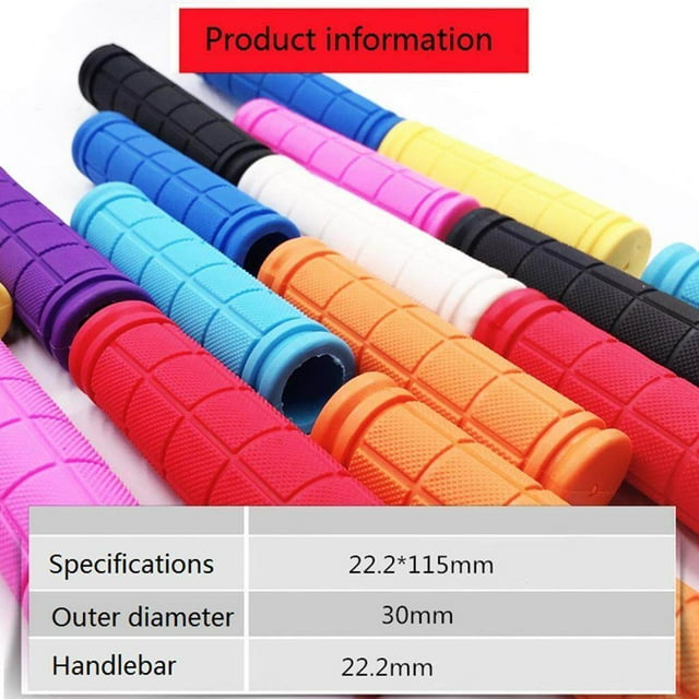 pitrice Anti-Slip Bicycle Handlebar Grip Rubber Handle Bar Overgrip Cover White