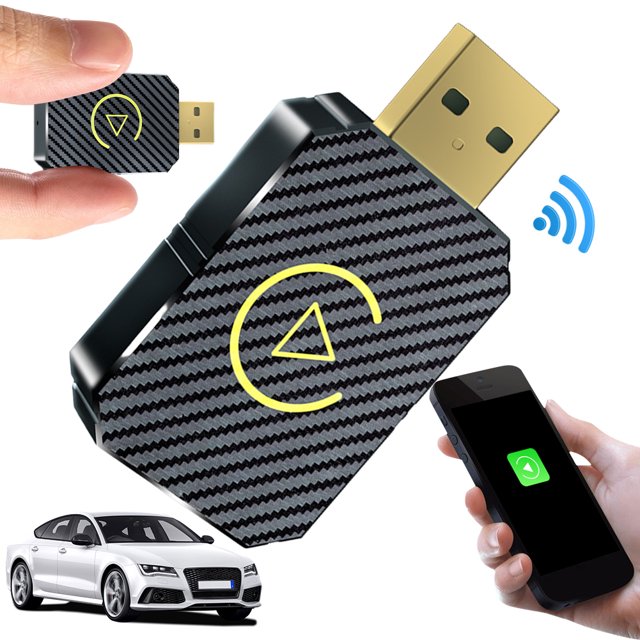 Adaptador Wi A Inalámbrico Carplay Y Android Auto Connect USB Plug And Play Rojo