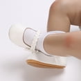 thumbnail image 4 of Yoyauz Baby Girl Mary Jane Shoes Anti Slip Rubber Sole Ballet Slippers Princess Dress Wedding Shoes Newborn Kids Shoes Toddler Shoes（0-12 Month）, 4 of 7