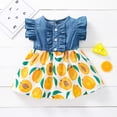 thumbnail image 3 of Ropa para niña pequeña, vestido de verano con volantes, sin mangas, con lazo, falda Floral empalmada, trajes de verano para niñas pequeñas brillar Electrónica, 3 of 5