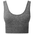 thumbnail image 1 of TriDri - Sujetador Multisport Acanalado para Mujer (Negro Mezcla), 1 of 2