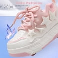 thumbnail image 3 of Yiomxhi Kids Roller Shoes, Boys Girls Sneakers with Wheels, Become Sport Sneaker for Christmas Birthday Children Gift, Adjustable Roller Skates Suitable for School Outdoor, 3 of 7