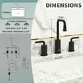 thumbnail image 5 of CASAINC 8 in. Widespread Double Handle Bathroom Faucet with LED Light Temperature Display in Matte Black, 5 of 8