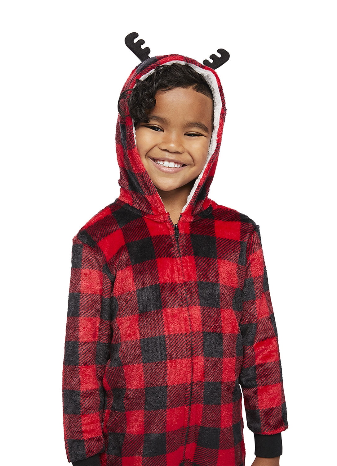 Jolly Jammies Boys or Girls Buffalo Plaid Matching Family Pajamas Union Suit, Sizes 4-16