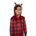 thumbnail image 4 of Jolly Jammies Boys or Girls Buffalo Plaid Matching Family Pajamas Union Suit, Sizes 4-16, 4 of 11
