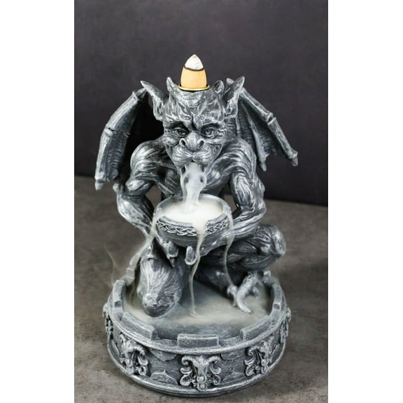 Gothic Servant Chimera Gargoyle Ceremonial Bowl Backflow Incense Burner Figurine