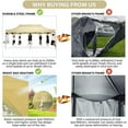 thumbnail image 2 of COBIZI 10x20 Pop Up Canopy with 6 Sidewall,Heavy Duty Canopy UPF 50+ All Season Wind Waterproof Commercial Outdoor Wedding Party Tents for Parties Canopy Gazebo with Roller Bag(10 x 20 ft Khaki), 2 of 12