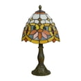 thumbnail image 2 of BGZLEU Stained Glass Table Lamp,Vintage Style Desk Lamp,Mid Century Modern Bedside Nightstand Decorative Lamps USB Powered,Unique Accent Light for Bedroom Living Room Office Home Decoration,H, 2 of 6