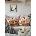 thumbnail image 3 of Outdoor Pillows Waterproof, Fall Truck Pumpkins Bedding Throw Pillows with Insert for Couch Sofa Bed, Thanksgiving Maple Leaves Brown Plaid 16x16 Inch Pillowcases Decorative Patio Pillow Set of 1, 3 of 8