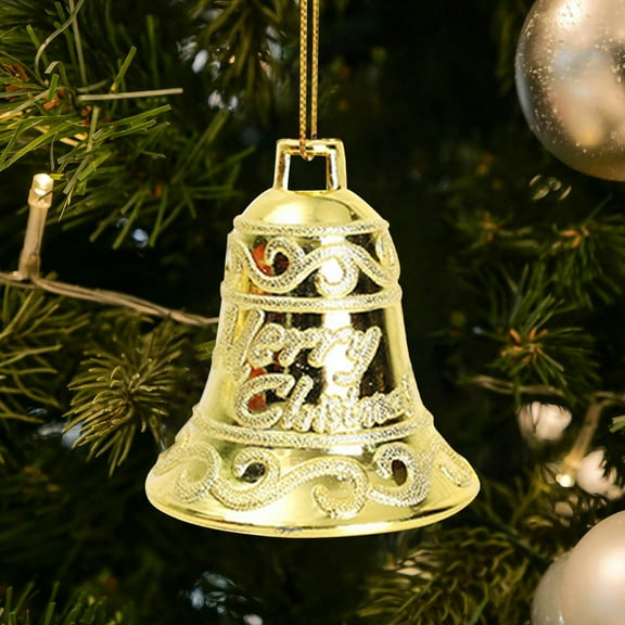 Jingle Bells Christmas Ornaments Christmas Bells Decor for Tree Xmas Wedding Party Decorations, Hanging Bell Ornaments for Wreaths, Home Holiday Decorations, Festive Pendants