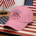 thumbnail image 3 of 250 Anniversary USA Hat Distressed Style, America 250 Hat Vintage Washed Baseball Cap, USA 250th Anniversary Low Profile Design, America 250th Anniversary Hat , Pink, 3 of 7