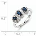 thumbnail image 3 of Primal Silver Sterling Silver Rhodium Sapphire and Diamond Ring, 3 of 7