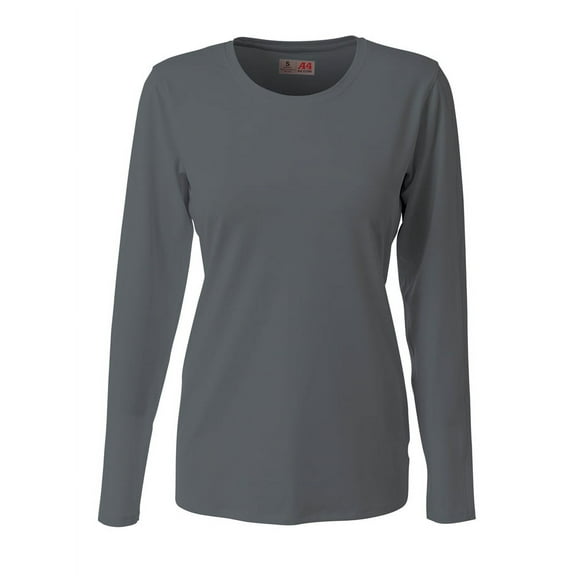 A4 A4 Spike Long Sleeve Volleyball Jersey Moisture Wicking to Keep Athletes Cool For Womens Color Graphite Size XL