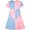 Blue, variant on Girls Dress Color Contrast Heart A-line Sundress 5