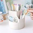 thumbnail image 5 of Lishi 3-Compartment Rotating Desk Organizer: Perfect for Pens, Makeup Brushes, and More, 5 of 5
