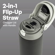 TAL 24oz Stainless Steel 2-in-1 Water Bottle with Straw and Chug Lid, Black