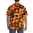 thumbnail image 5 of Disketp Men's Hawaiian Halloween Banner Symbols Print Shirts Button Down Holiday Beach Shirts-4X-Large, 5 of 7