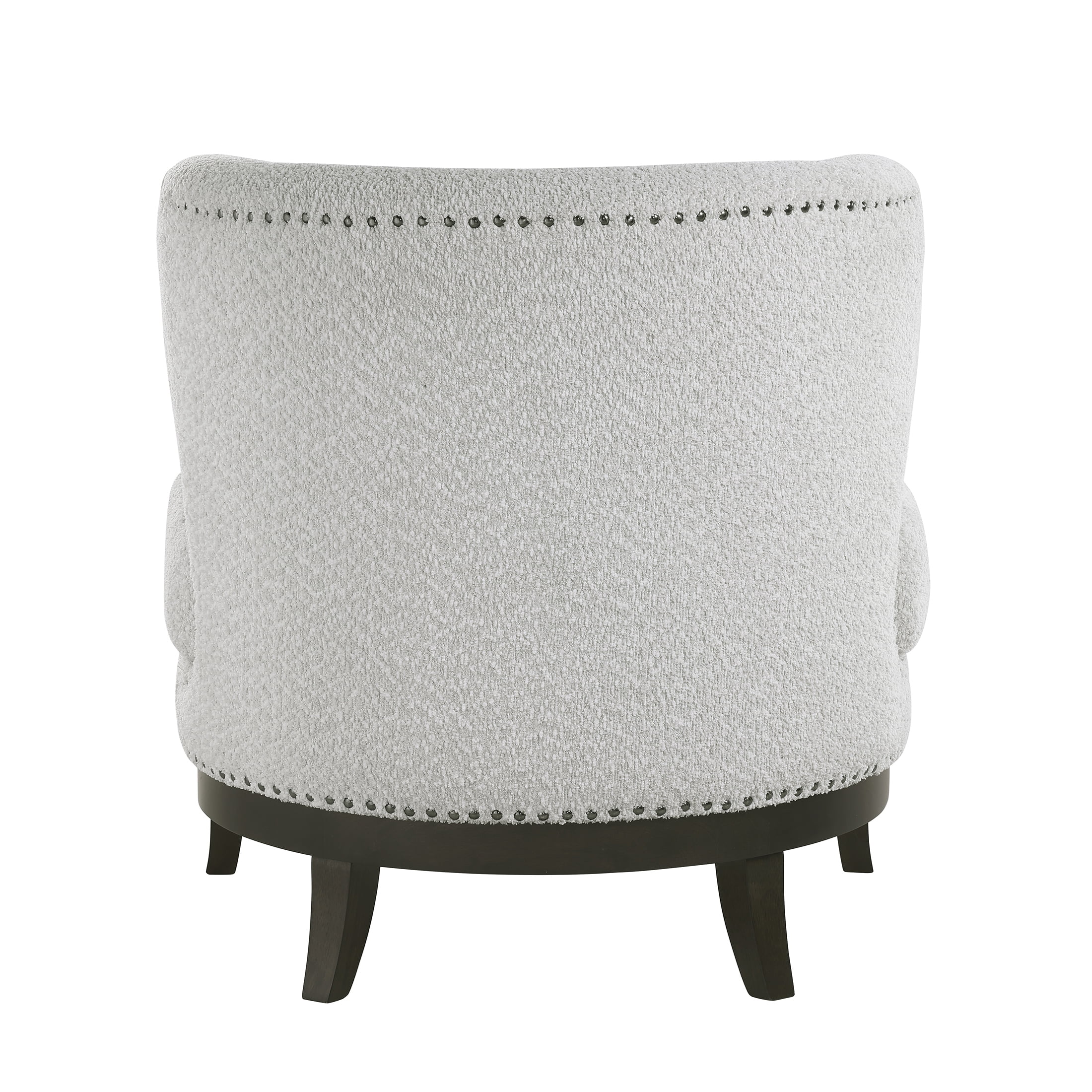 OakvillePark Orlan Boucle Barrel Accent Chair with Nailhead Trim, Gray