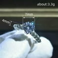 thumbnail image 2 of K-KED Fashion 925 Silver Cubic Zirconia Rings Women Wedding Party Delicate Jewelry Size 6-10-7, 2 of 6