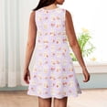 thumbnail image 5 of LTTVQM Girls Easter Dress 2026 Rabbit Egg Print Cute Sleeveless Sundresses Soft Crew Neck Midi Dress Lightweight Church Dresses Light Purple 5-6 Years, 5 of 5