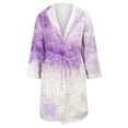 thumbnail image 4 of MEICHEN Plush Robes for Women Women's Fleece Plush Robe Long Warm Plush Bathrobe Loungewear Jacket Printed Comfort Robe Womens Robes, 4 of 5