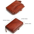 thumbnail image 2 of CHANPINCL Cartera de Cuero Genuino para Hombre con Zíper, RFID, Segura, de Gran Capacidad, Multi-tarjeta, Carteras de Cuero para Hombre y Tarjeta de Extracción (Marrón Amarillento), 2 of 7