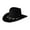 Black, variant on Western Denim Curved High Hat Wool Brim Hat Style British Jazz Hat Men And Women White One Size