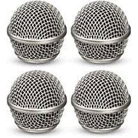Audio2000 S ACC1001X4 4-Pack Dent Resistant Steel Grille-Mesh Microphone Windscreens for SM58