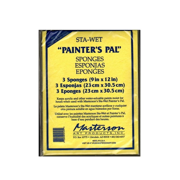 Sta-Wet Painters Pal Palette Painters Pal sponge refills, pack of 3, 9 in. x 12 in. (pack of 2)