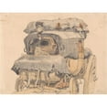 thumbnail image 2 of Samuel Prout 24x19 Gold Ornate Framed and Double Matted Museum Art Print Titled - A Diligence, Front View, 2 of 4