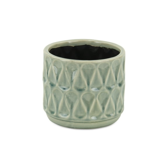 Cheungs 5776M 5.5 x 5 x 4.5 in. Lacrima Droplet Pot, Green