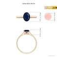 thumbnail image 5 of ANGARA Natural Oval Solitaire 1.55 ct Blue Sapphire Engagement Ring in 14K Rose Gold for Women (Size-8x6mm) | September Birthstone, Anniversary, Jewelry Gift for Women | Natural Blue Sapphire Ring, 5 of 9