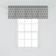 thumbnail image 2 of Ambesonne Abstract Geometry Window Valance, Monochrome Flower, 54" X 18", Charcoal Grey White, 2 of 3