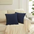 thumbnail image 7 of Lomyolo Decorative Throw Pillow Covers 16x16 Inch Soft Boho Striped Pillow Covers Modern Farmhouse Home Decor for Sofa Living Room Couch 2 Pack, 7 of 7