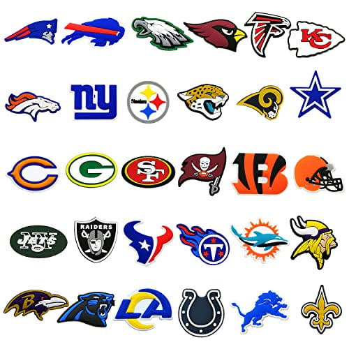 See-Pic 30pcs Football Croc Charms For Croc Charm Pack Shoes Charms