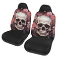 thumbnail image 2 of KAKALAD Sugar Skull Flower 01 Car Seat Covers Set Vehicle Front Seats Protector 2 Pcs, 2 of 9