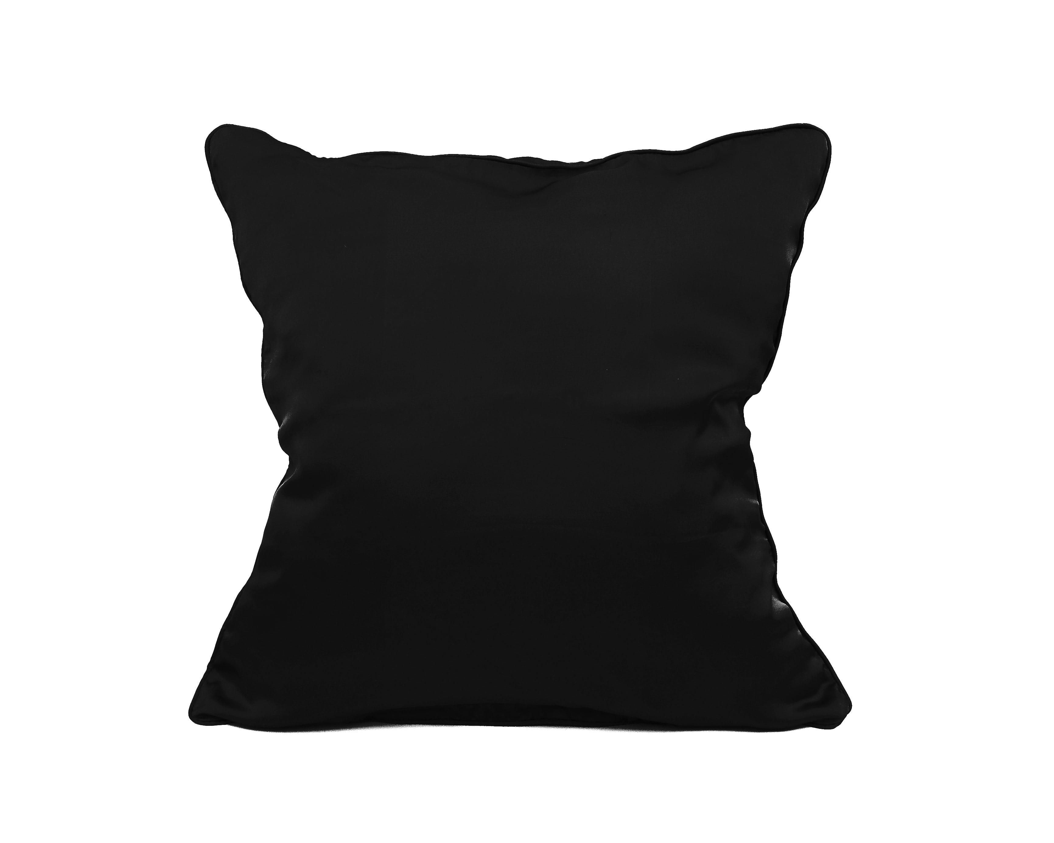 Black Natural Silk Pillow Case Cover Cushion Cover Sofa Couch Throw 16
