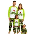 thumbnail image 2 of Christmas Mom Pajamas Grin-ch Themed Soft Cotton Long Sleeve Pajama Set Festive Holiday Season Mother Sleepwear Cozy Fit Decorative Mom Christmas Outfit With Grin-ch & Christmas Elements, 2 of 3