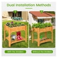 thumbnail image 4 of Raised Garden Bed with Legs, 35.5x24x36in Elevated Planter Box - 8 Grids, Wooden Outdoor Vegetable Flower Gardening for Patio, Deck, Backyard, 4 of 9