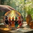 thumbnail image 4 of Girls Will Be Girls Witch Glass Suncatcher, Fall Witch Window Hanging, Witch Spooky Halloween Home Decor, Witches Dancing Suncatcher 4327268415, 4 of 4