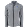 thumbnail image 2 of Men's Cutter & Buck  Heather Gray Duke Blue Devils Peshastin Eco Fleece Recycled Full-Zip Jacket, 2 of 3