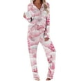 thumbnail image 6 of FDGIU Festive Christmas Pajama Set, Women's Printed Long Sleeve Pjs, Cozy Holiday Loungewear, 6 of 6