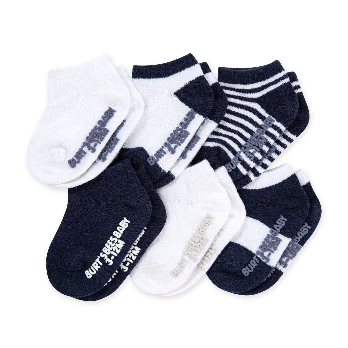 Burt's Bees Baby Burt's Bees Baby Boys Socks, 6Pack Multi Ankle